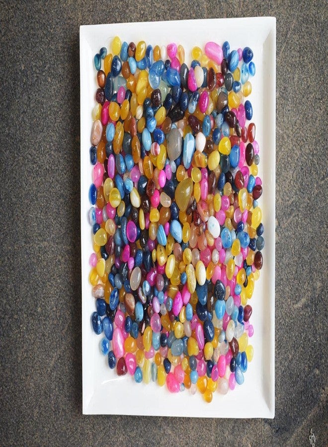 Power Stone Decorative Colored Onyx Stone Pebbles for Vase Fillers Plant Pots Home Table Garden & Outdoor Decoration (Multicolor, 500 GMS) - Image 3